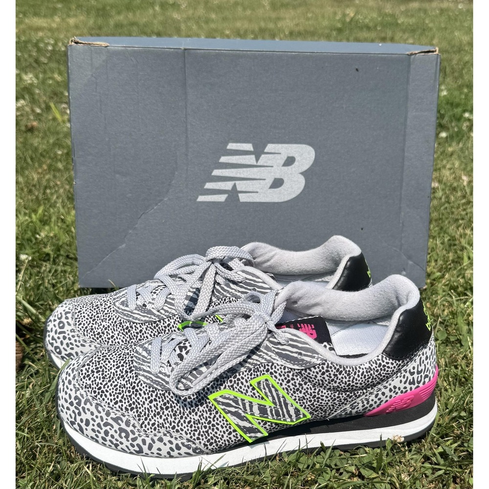New Balance 515 Womens Gray Leopard Animal Print Sneakers WL515AN3 Size 10 - Picture 2 of 14